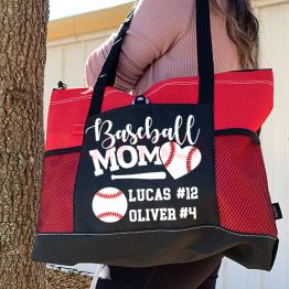 Personalized Baseball Mom Tote Bag with Player Names  baseballead